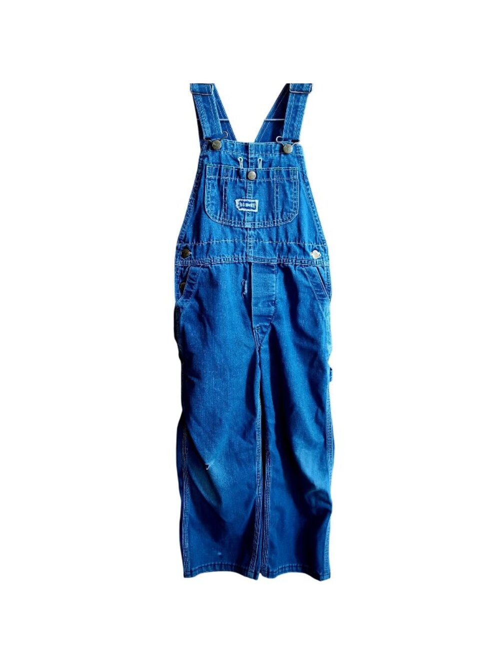 Vintage Boys Overalls 5-6 1970's Big Smith Kids Denim Distress Farmer Workwear